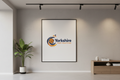 Custom printed poster framed on a wall in a stylish retail space with Yorkshire Print Solutions branding